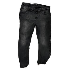BooHooMan Black Straight Leg Pants Mens 44x28